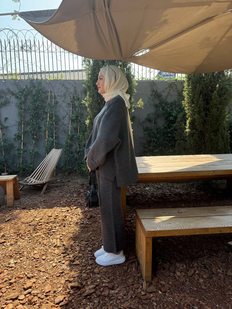 Ensemble Cosy Elegance en Gris