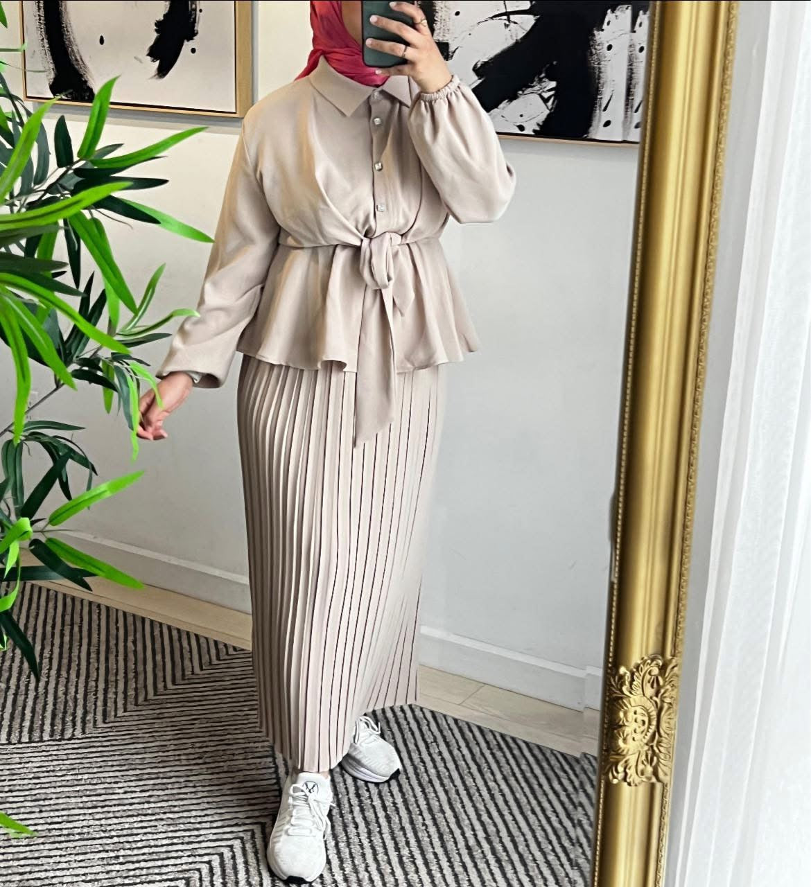 Ensemble jupe plissée