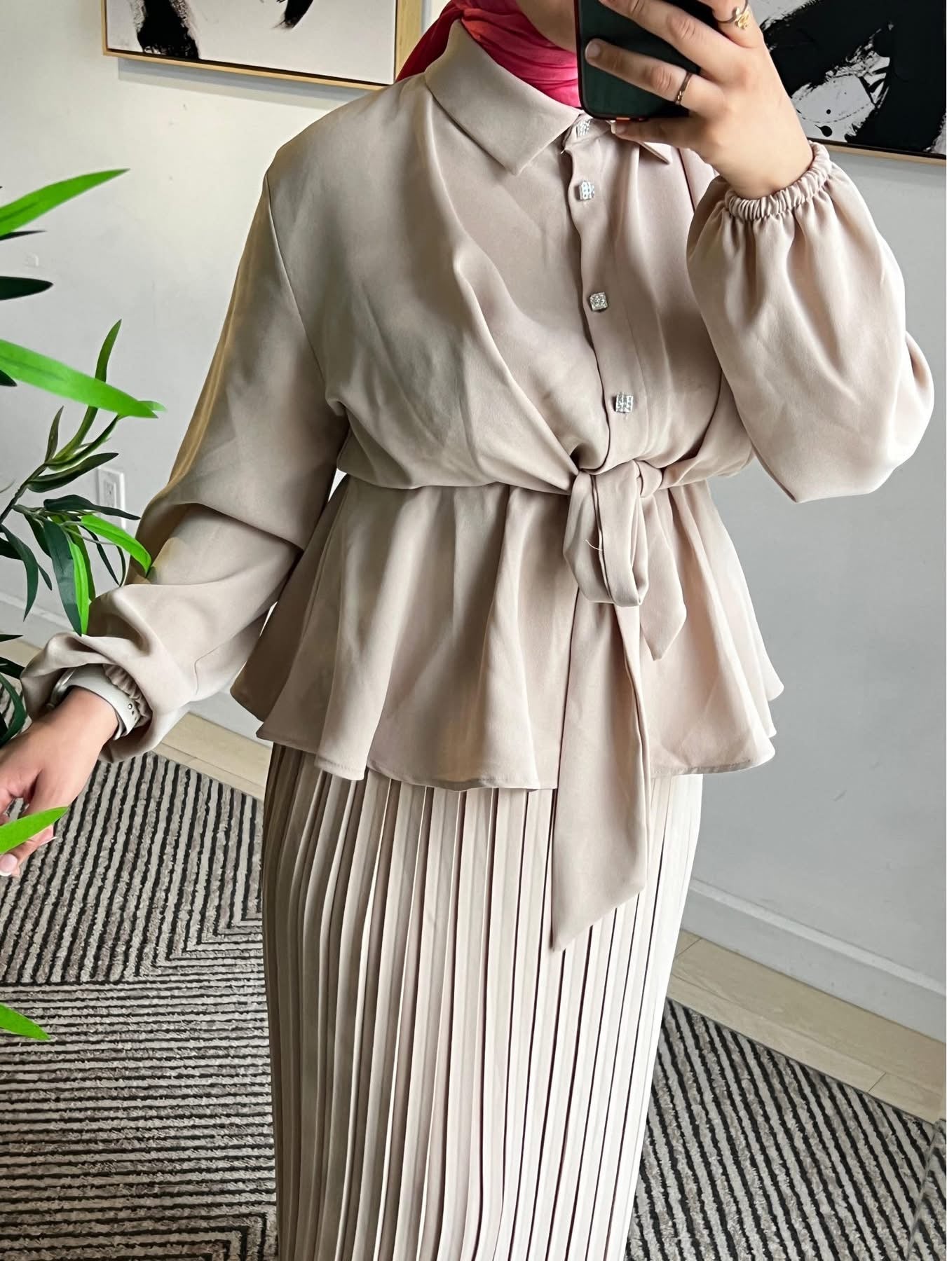 Ensemble jupe plissée