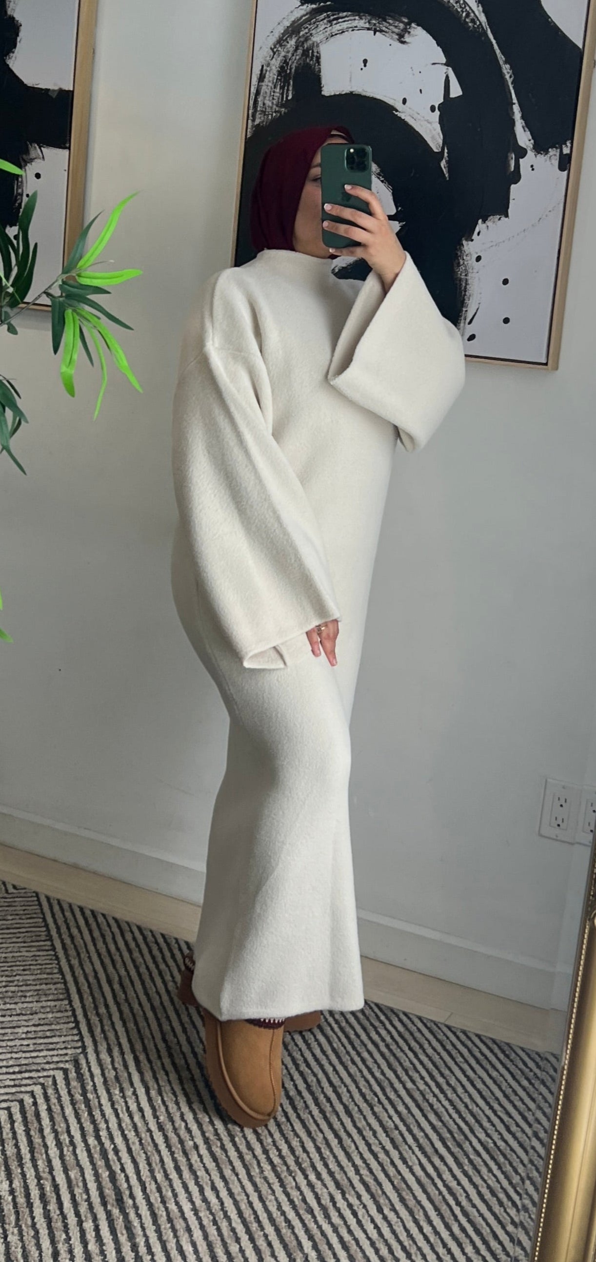 Robe blanche minimaliste